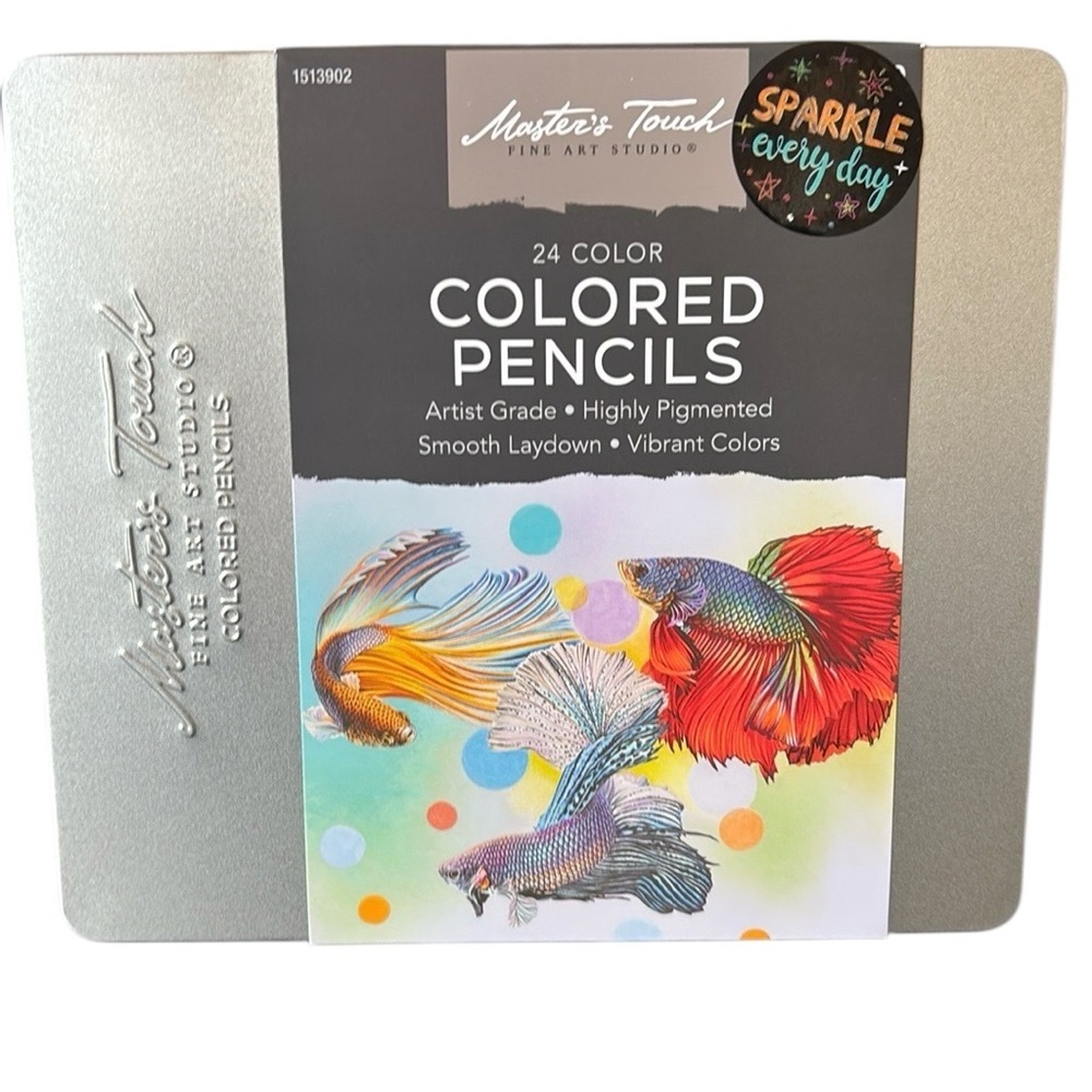 24‎ Colored Pencils in Case NWT